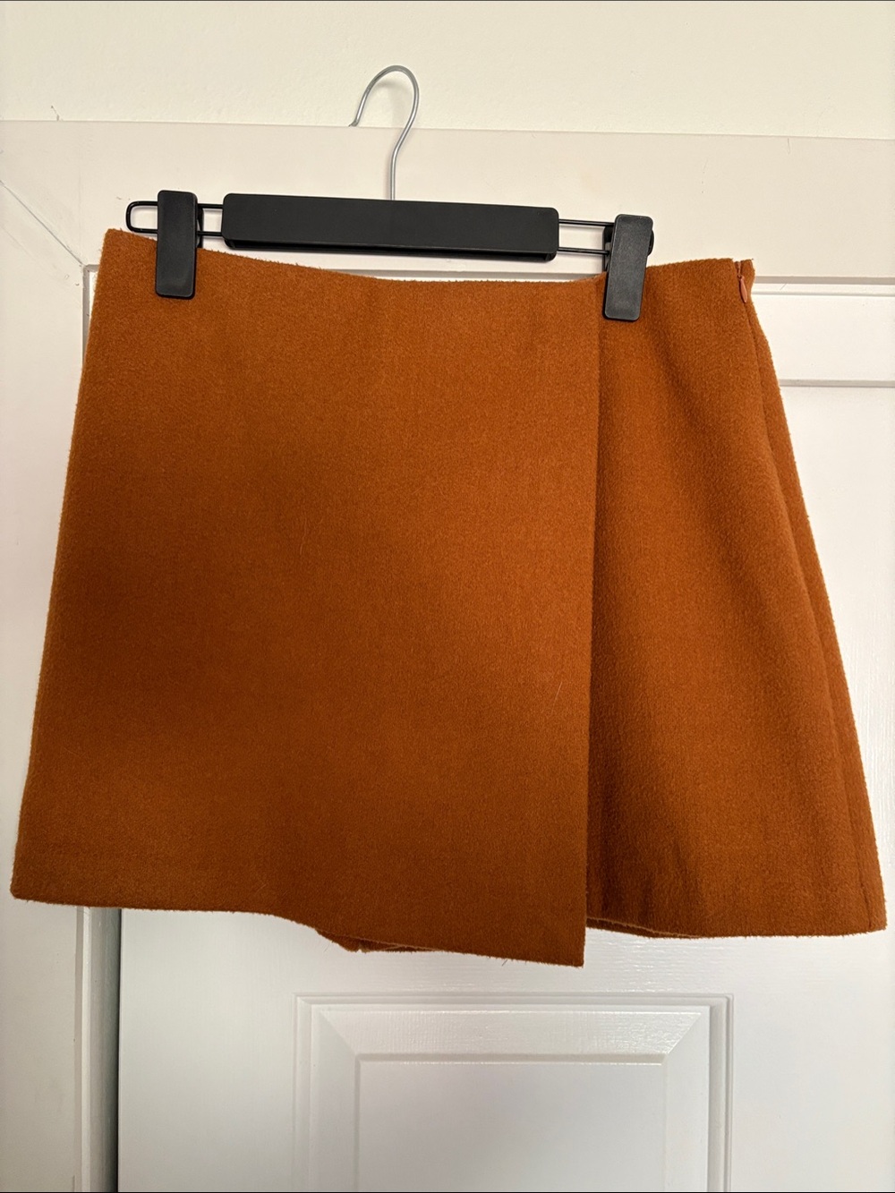 Skies Are Blue Rust Orange Wrap Mini Skort